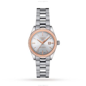 Tissot T-Gold T9300074103100 | 29mm Automatic Watch | Silver Dial & Rose Gold