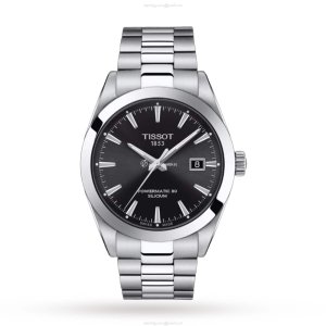Tissot T-Classic Automatic Watch - 40mm Black Dial Stainless Steel