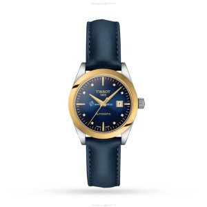 Tissot T-Gold Automatic Watch | 29mm Blue Dial | Stainless Steel & 18K Gold