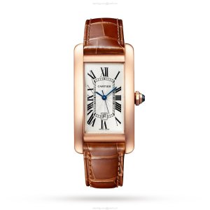 Cartier Tank Americaine WGTA0046 Rose Gold Automatic Silver Watch | 23mm