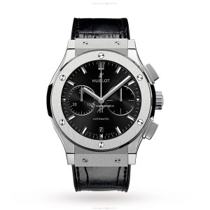 Hublot Classic Fusion Titanium Automatic Watch - 42mm Black Dial | Replica