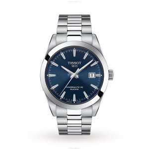 Tissot T-Classic Gentleman Automatic Watch - 40mm Blue Dial Stainless Steel