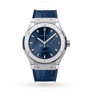 Hublot Classic Fusion Titanium Automatic Blue Watch - 42mm