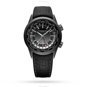 Raymond Weil Freelancer Automatic Watch - 40.5mm Black Dial - Stainless Steel & PVD