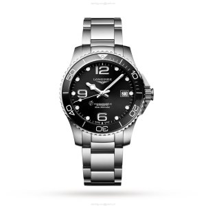 Longines HydroConquest L37804566 Automatic Watch - 39mm Black Dial - Stainless Steel