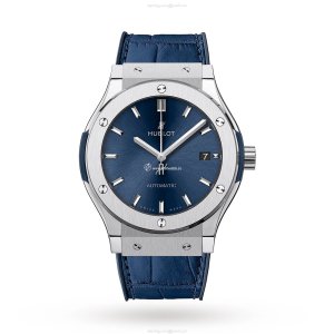 Hublot Classic Fusion 511.NX.7170.LR | 45mm Titanium Automatic Blue Watch