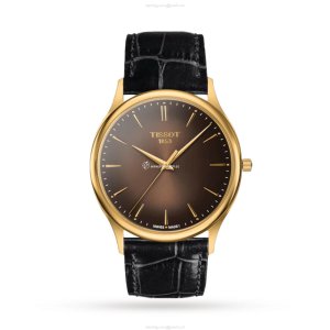 Tissot T-Gold 18ct Yellow Gold Watch - 40mm Brown Dial Quartz