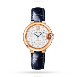 Cartier Ballon Bleu de Cartier 33mm Rose Gold Automatic Watch | Silver Dial