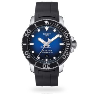 Tissot Seastar Automatic Black Dial - 43mm Stainless Steel - 300M Water Resistant