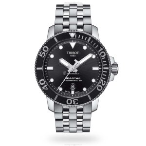 Tissot Seastar Automatic Black Dial - 43mm Stainless Steel - 300M Water Resistant