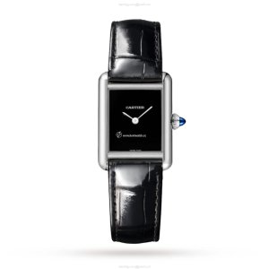 Cartier Tank Must WSTA0071 Steel Quartz Black Dial 22mm Replica Watch