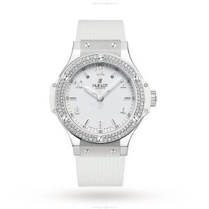 Hublot Big Bang 38mm Stainless Steel & Diamond Bezel | White Dial Quartz Watch