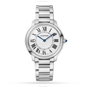 Cartier Ronde Must WSRN0034 - 36mm Steel Silver Dial Quartz Watch
