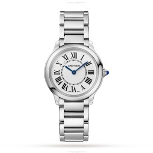 Cartier Ronde Must WSRN0033 | 29mm Steel Quartz Watch | Silver Dial