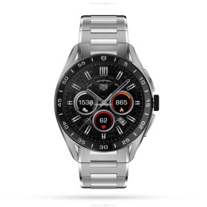TAG Heuer Connected Smartwatch - 45mm Stainless Steel - Black Dial