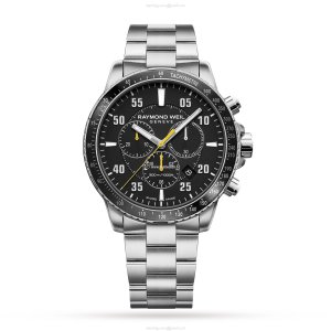 Raymond Weil Tango 8570-ST2-05207 | 42mm Black Dial Quartz Watch