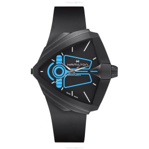 Hamilton Ventura H24614330 Quartz Watch - Black Dial - 52mm Stainless Steel