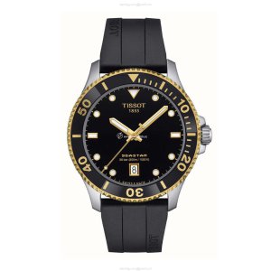 Tissot T-Sport Seastar 40mm Black Dial Quartz Watch - 300m Water Resistant