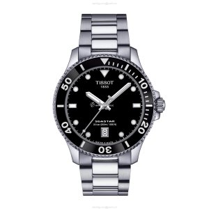 Tissot T-Sport Seastar 40mm Black Dial Quartz Watch - 300M Water Resistant