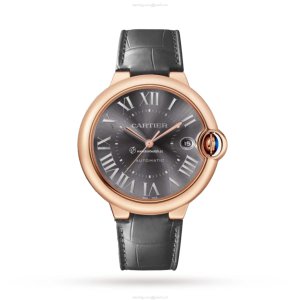 Cartier Ballon Bleu 40mm Rose Gold Automatic Grey Dial Replica Watch