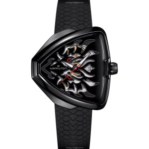 Hamilton Ventura H24535332 Automatic Watch - 42mm Black Dial - Stainless Steel & PVD Black