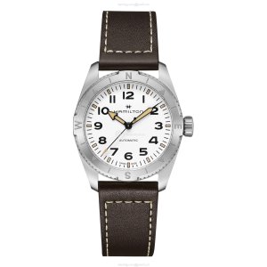 Hamilton Khaki Field H70225510 Automatic Watch - 37mm Stainless Steel - White Dial