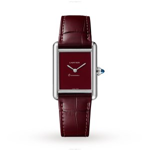 Cartier Tank Must WSTA0054 - Steel Red Dial Quartz Watch - 25.5mm