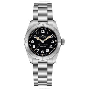 Hamilton Khaki Field H70225130 Automatic Watch - 37mm Black Dial - Stainless Steel