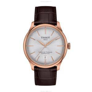 Tissot T-Classic Automatic Watch - 39mm Silver Dial | Stainless Steel & Rose Gold