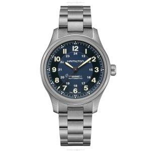 Hamilton Khaki Field Titanium Automatic Blue Watch - 42mm | H70545140