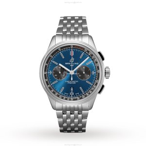 Breitling Premier AB0118A61C1A1 | 42mm Blue Automatic Watch - Stainless Steel