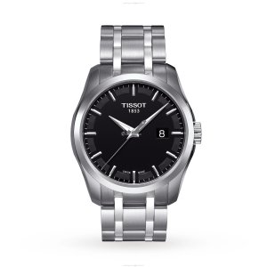 Tissot T-Classic Quartz Watch - Black Dial, Stainless Steel, 39mm