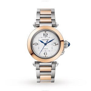 Cartier Pasha de Cartier W2PA0008 | 35mm Steel & Rose Gold Automatic Watch