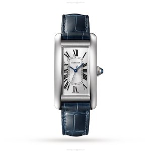 Cartier Tank Americaine WSTA0044 Steel Quartz Silver Dial Replica Watch