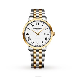 Raymond Weil Toccata 5485-STP-00300 | 39mm White Dial | Steel & Gold