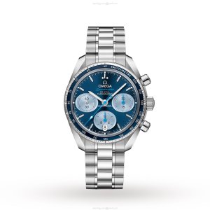 Omega Speedmaster 38mm Automatic Blue Dial Stainless Steel Watch