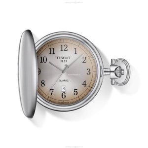 Tissot T-Pocket 48.5mm Stainless Steel Quartz Brown Dial Pocket Watch