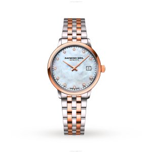 Raymond Weil Toccata 29mm White Dial Diamond Watch | Quartz | Rose Gold & Steel