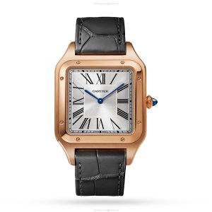 Cartier Santos-Dumont WGSA0032 | 34mm Rose Gold | Manual Winding Silver Dial