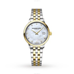 Raymond Weil Toccata 29mm White Dial Diamond Watch - Stainless Steel & Gold