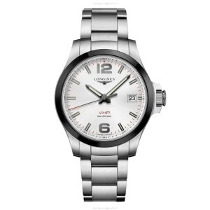 Longines Conquest L37194766 Silver Dial | 41mm Steel & Ceramic | Quartz