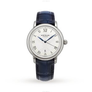 Montblanc 124341 Automatic Watch - Stainless Steel - White Dial - 39mm