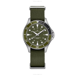 Hamilton Khaki Navy H82241961 | 37mm Green Dial | Stainless Steel Quartz