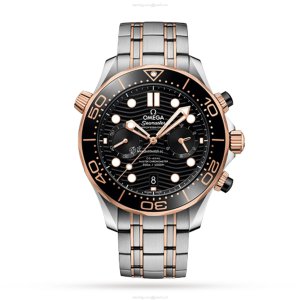 Omega Seamaster Automatic Black Dial - 44mm Steel & Gold Replica Watch