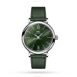IWC Portofino IW357412 Automatic Watch - 34mm Stainless Steel & Green Dial