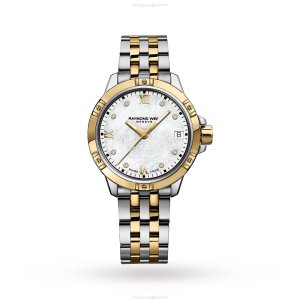 Raymond Weil Tango 5960-STP-00995 | 30mm White Dial | Steel & Gold