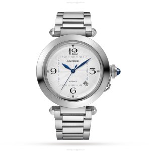 Cartier Pasha de Cartier WSPA0009 - 41mm Steel Automatic Watch - Silver Dial