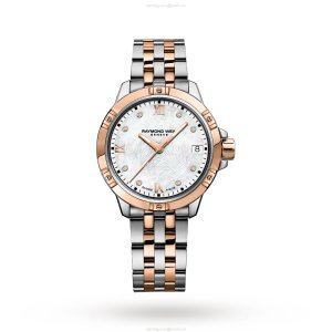 Raymond Weil Tango 5960-SP5-00995 | White Dial | 30mm | Rose Gold & Steel