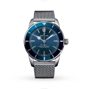Breitling Superocean Heritage 44mm Blue Dial Automatic Watch - Stainless Steel