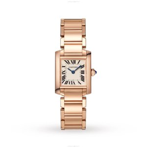 Cartier Tank Francaise WGTA0029 - Rose Gold Quartz Watch - Silver Dial